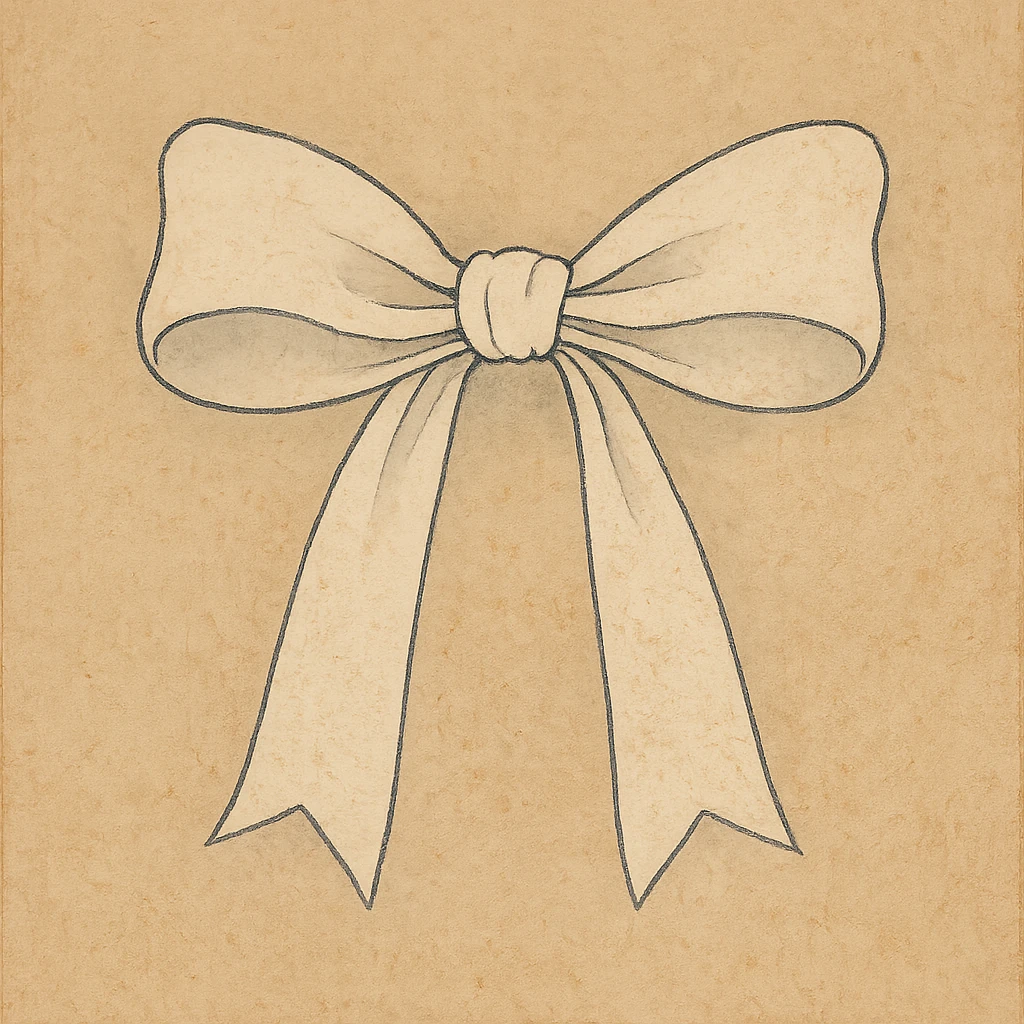 white gothic bow emoji