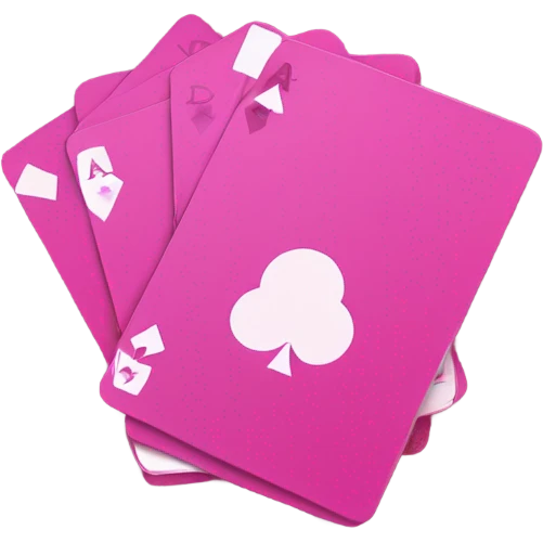 Pink deck of cards with glitter   emoji