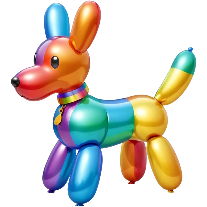 balloon dog with a shiny surface emoji