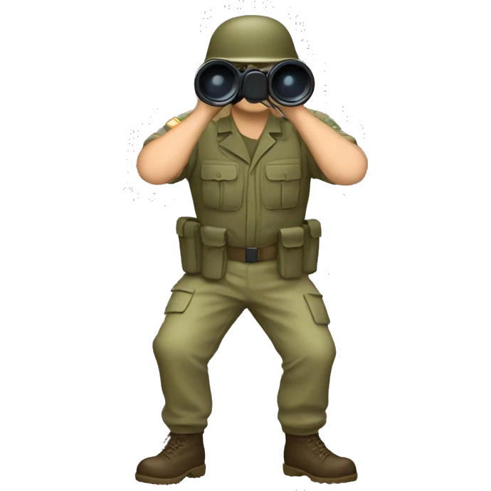 Army guy with binoculars  emoji