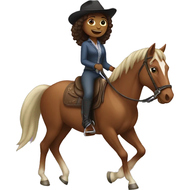 Woman riding horse emoji