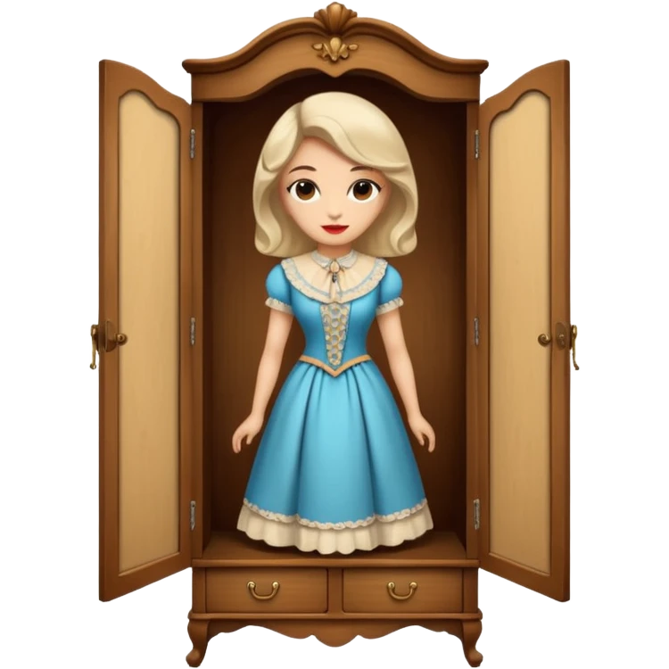 A character from the fairy tale Beauty and the Beast — the lady who was transformed into a wardrobe by magic. This character retains the wardrobe's original form while having a slight touch of anthropomorphism. emoji