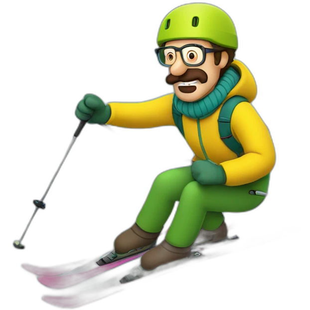 Ned Flanders skiing emoji
