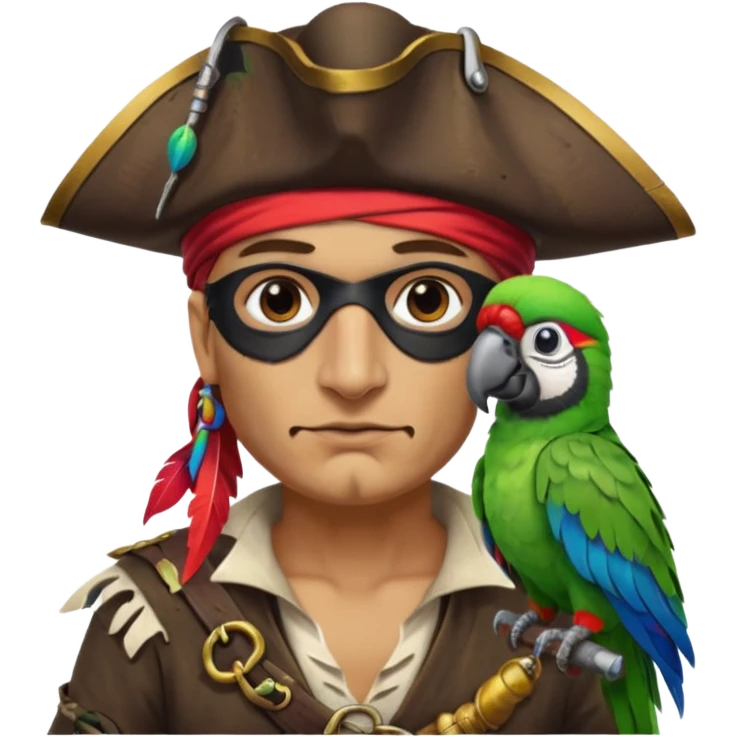 pirate and parrot emoji