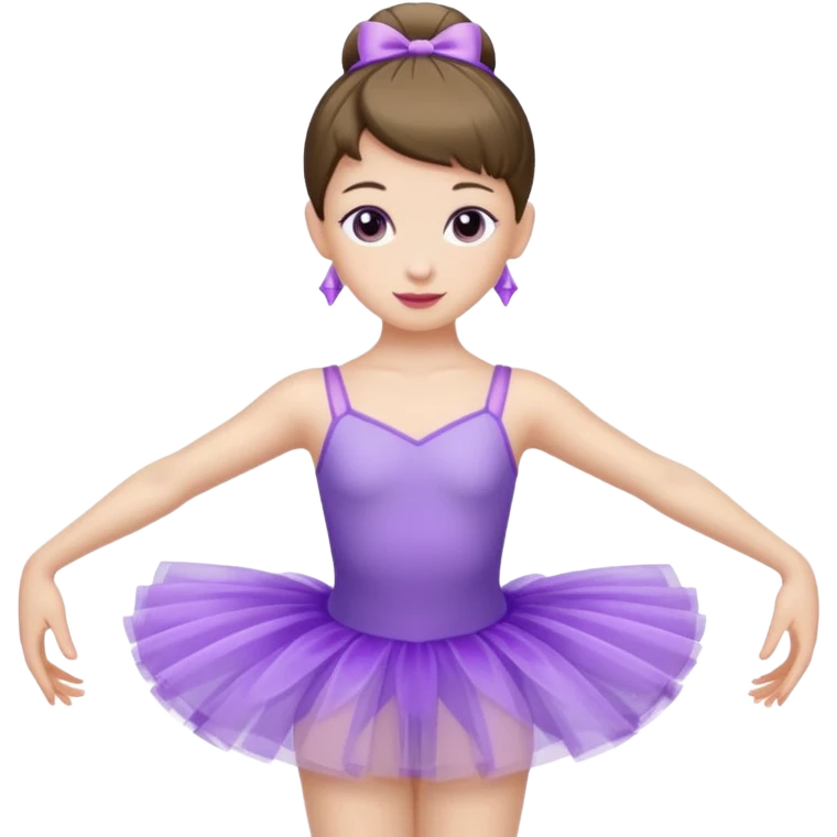 ballerina wearing a purple tutu emoji