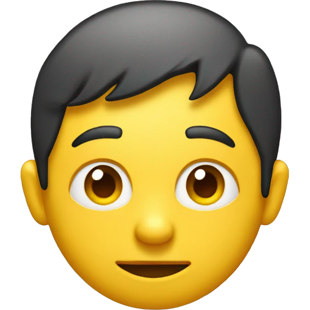 Traditional yellow circle emoji from the side profile giving a side eye emoji