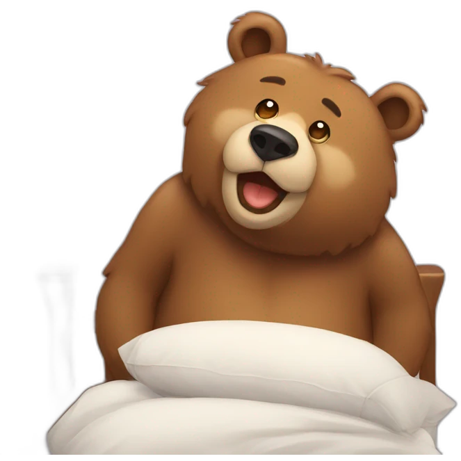 Bear go to bed emoji
