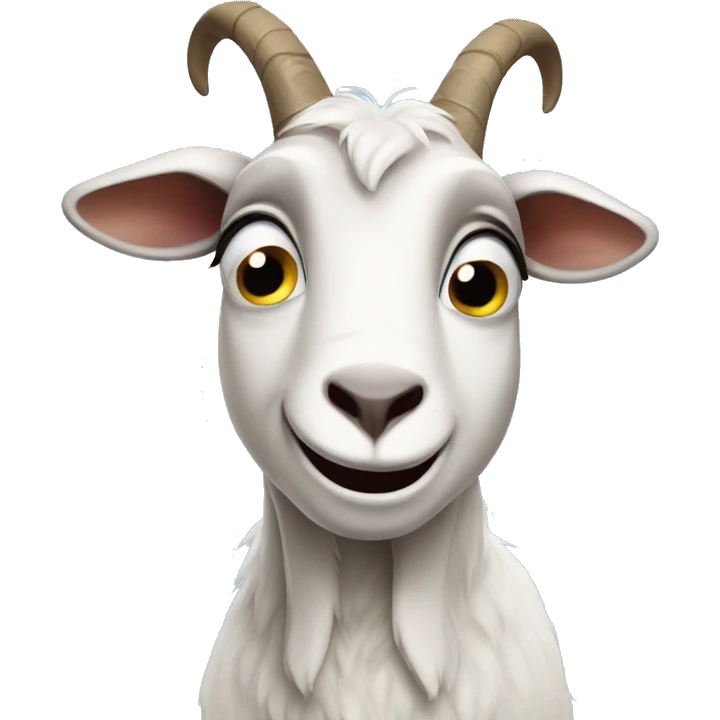funny crying goat with tears emoji