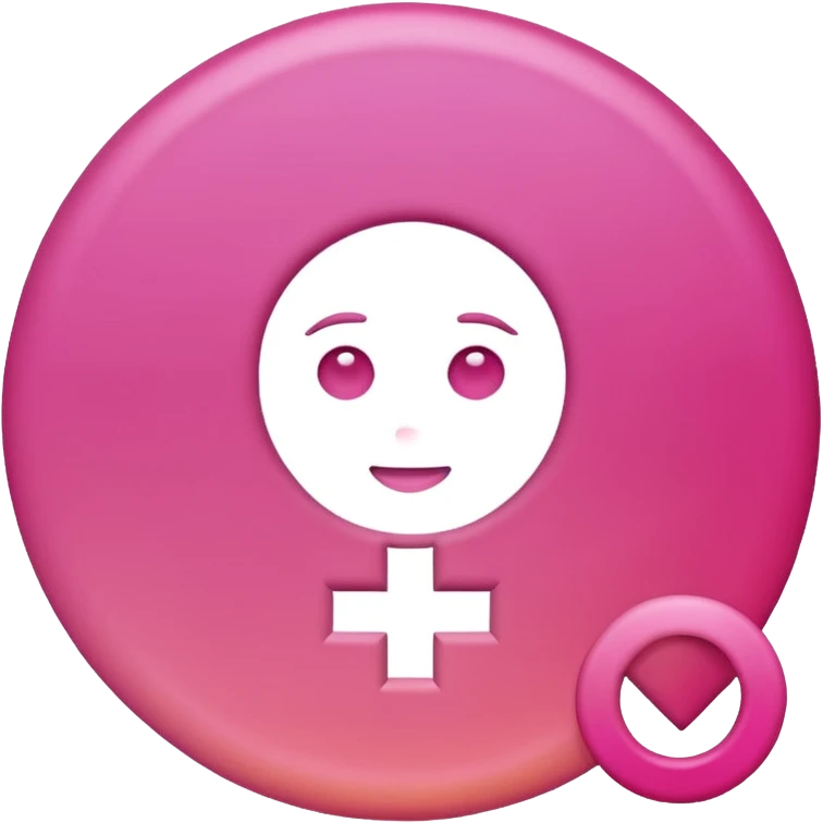 female gender symbol pink gradient emoji style suitable for Discord role icon emoji