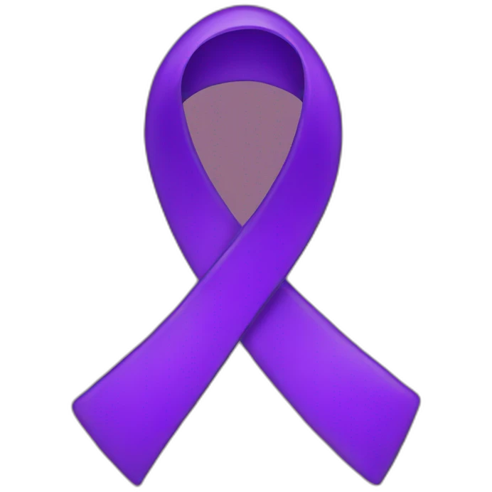 purple cancer ribbon emoji