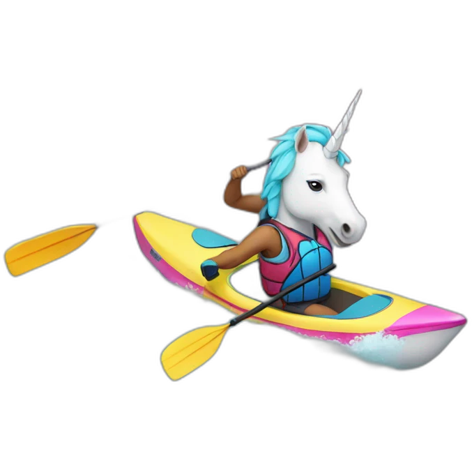 kayaking unicorn emoji