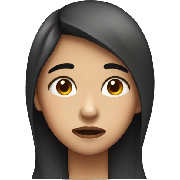 girl with sad tear face emoji