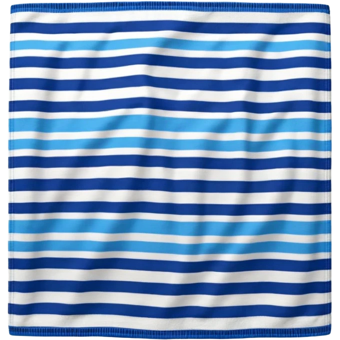 Beach towels blue and white emoji