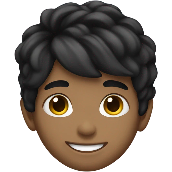smiling boy with black hair emoji