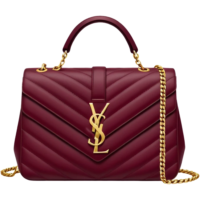 Maroon YSL bag emoji
