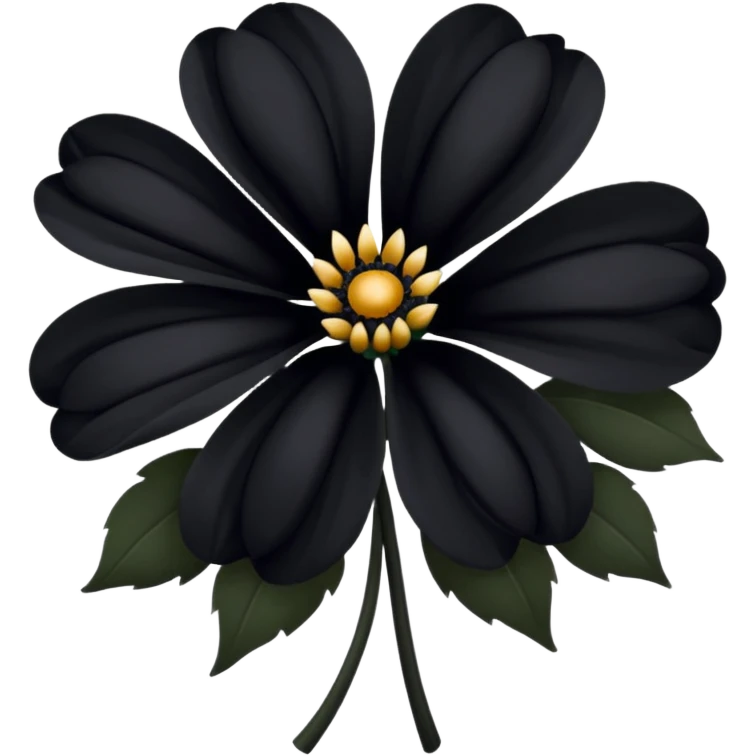 Ramo de flores negras  emoji
