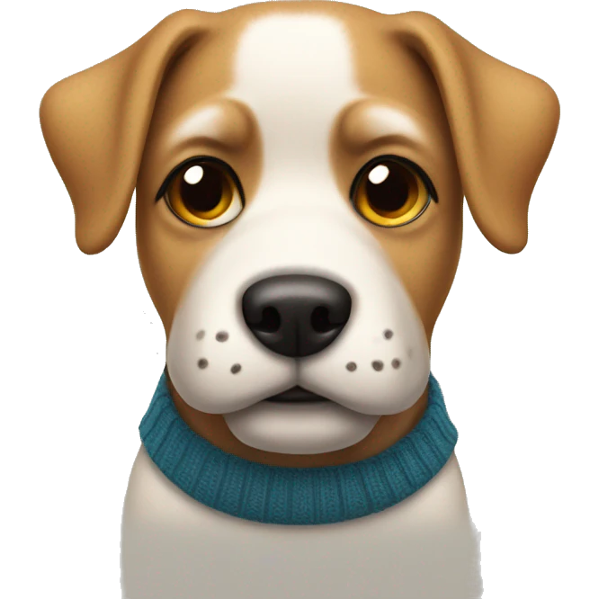 Dog wearing sweater emoji