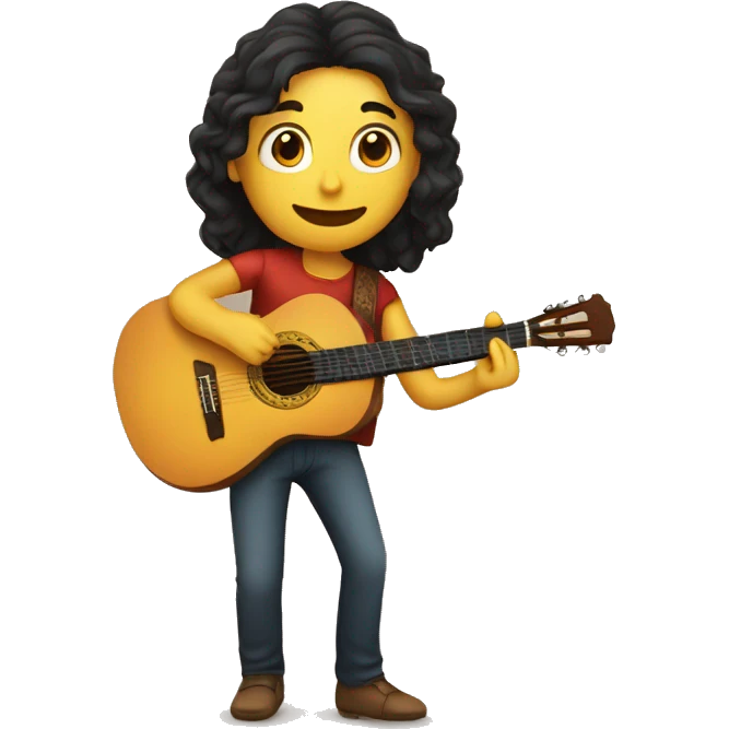 spanish person playing spanish guitar emoji
