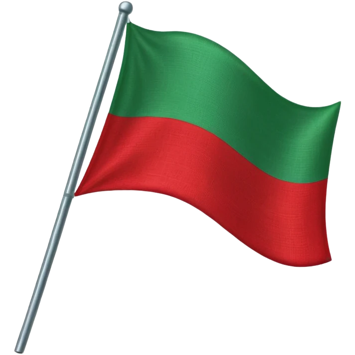 Una bandera roja y verde abajo emoji