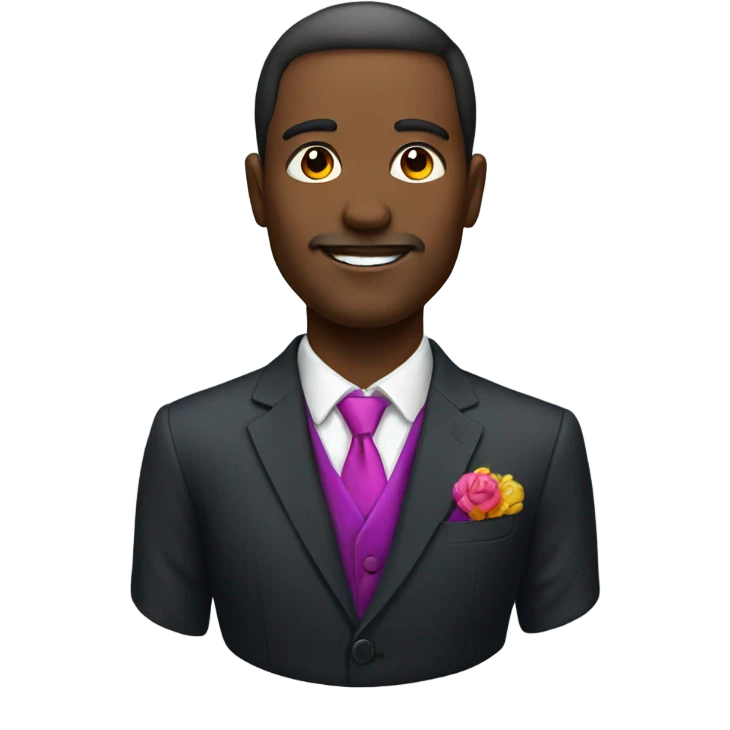 colourful formal portrait of male emoji