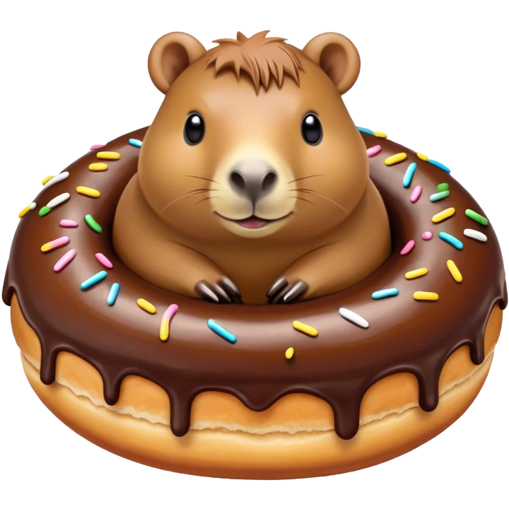 Capybara turned into doughnut emoji