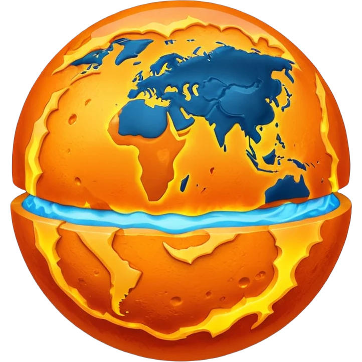 Planet Earth core and crust emoji