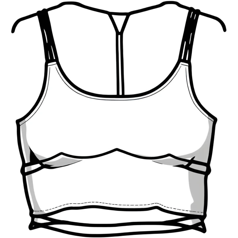 Black strappy cut out cropped tank top  emoji
