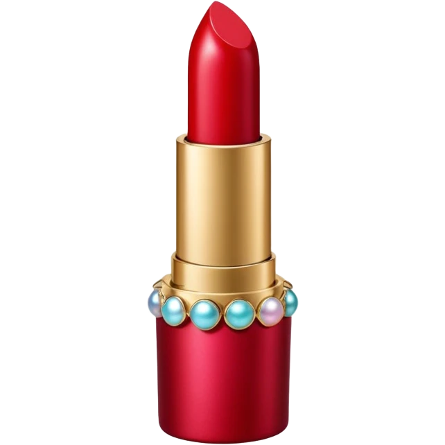 Ysl lipstick with colorful pearl shells  emoji