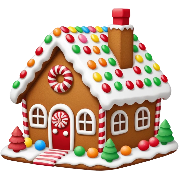 Gingerbread house emoji