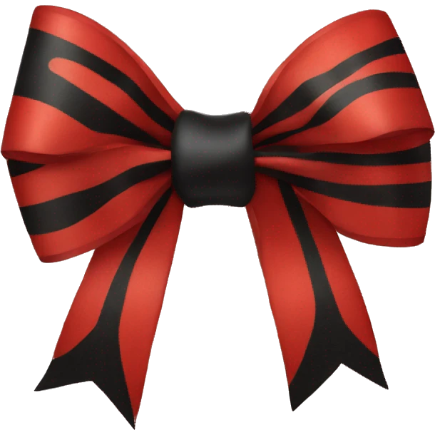 Red and black cheer bow emoji