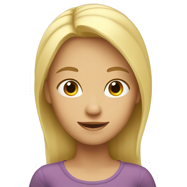 Blond girl tannig  emoji
