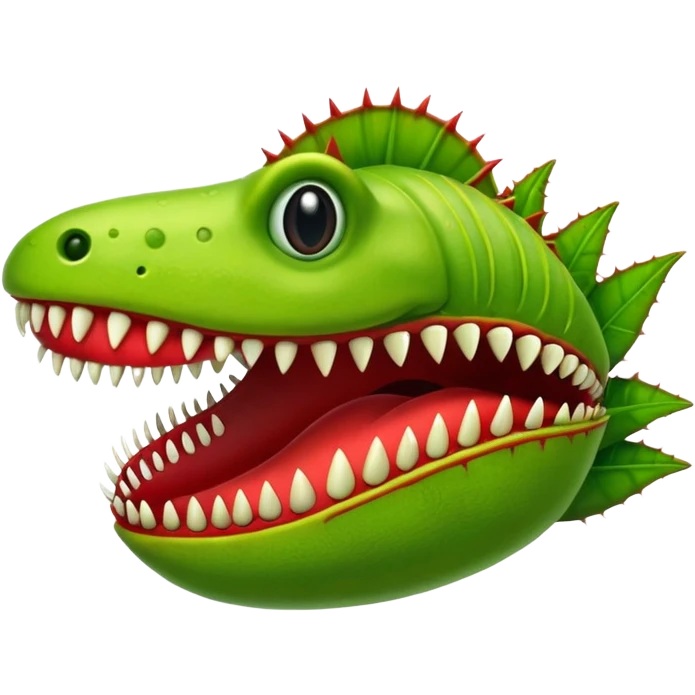 venus fly trap without a face, more realistic emoji