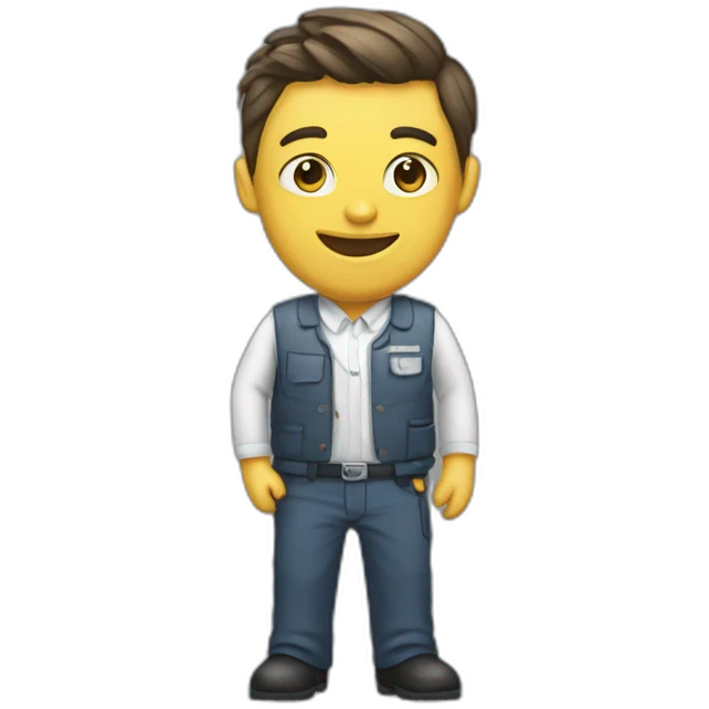 La pulga vestido de trabajador zf emoji