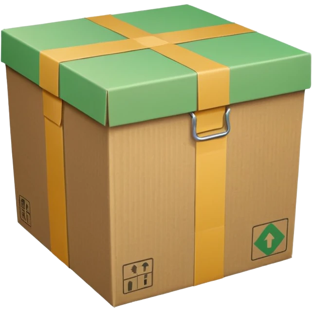 make delivery box in light green color  emoji
