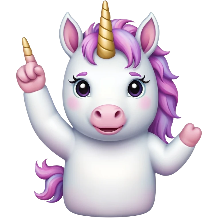 unicorn sticking up middle finger  emoji