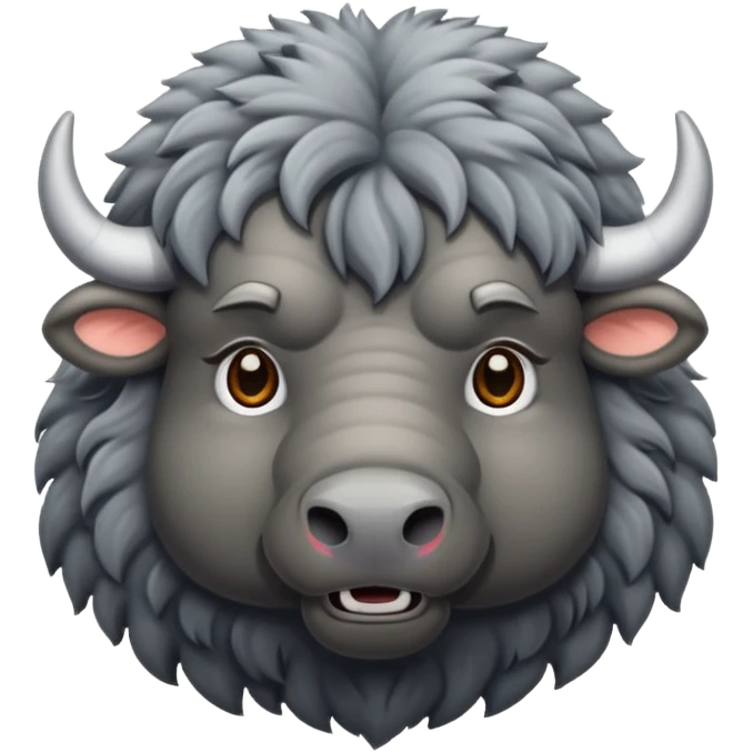 A gray buffalo emoji