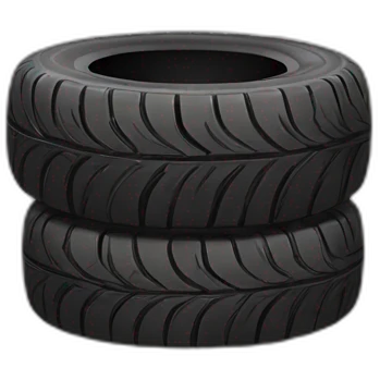 the car tire is sad emoji