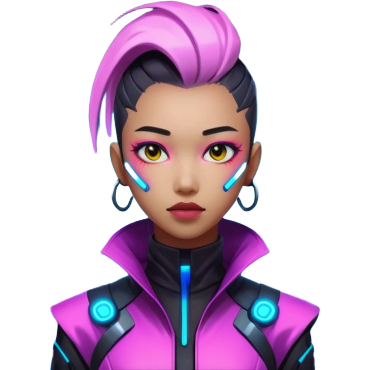 minh sex in futuristic nein lights cyberpunk city emoji