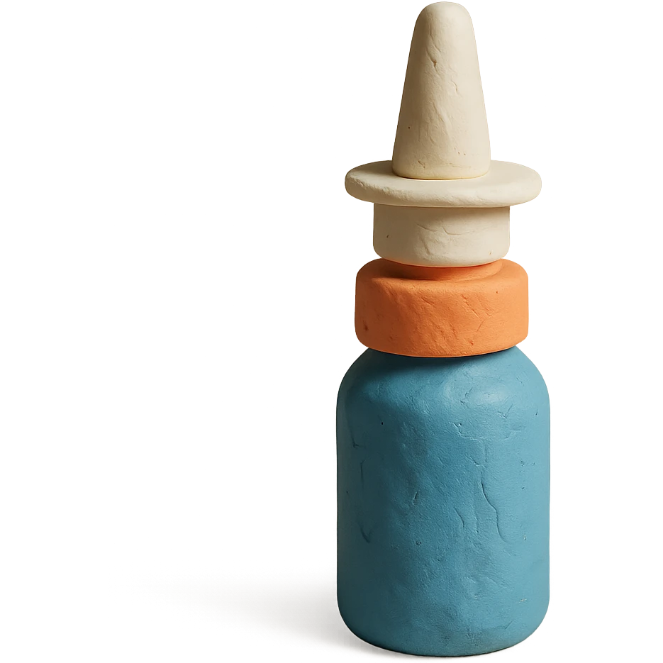 claymation style nasal spray emoji