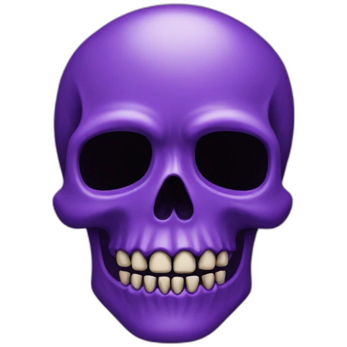 Purple skull emoji