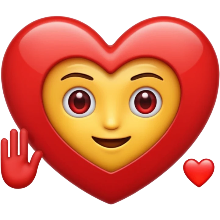 Un emoji qui fait un clin d’œil et mélangé à un cœur rouge iPhone  emoji