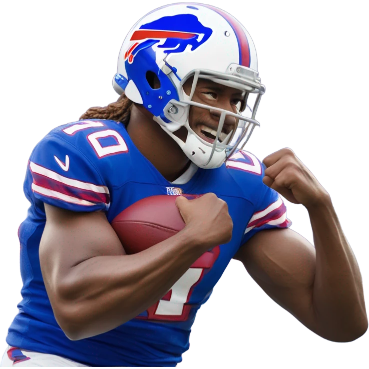 Buffalo bills player celebrating emoji