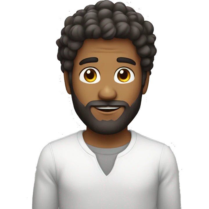 Um homem com cabelo branco sem barba emoji