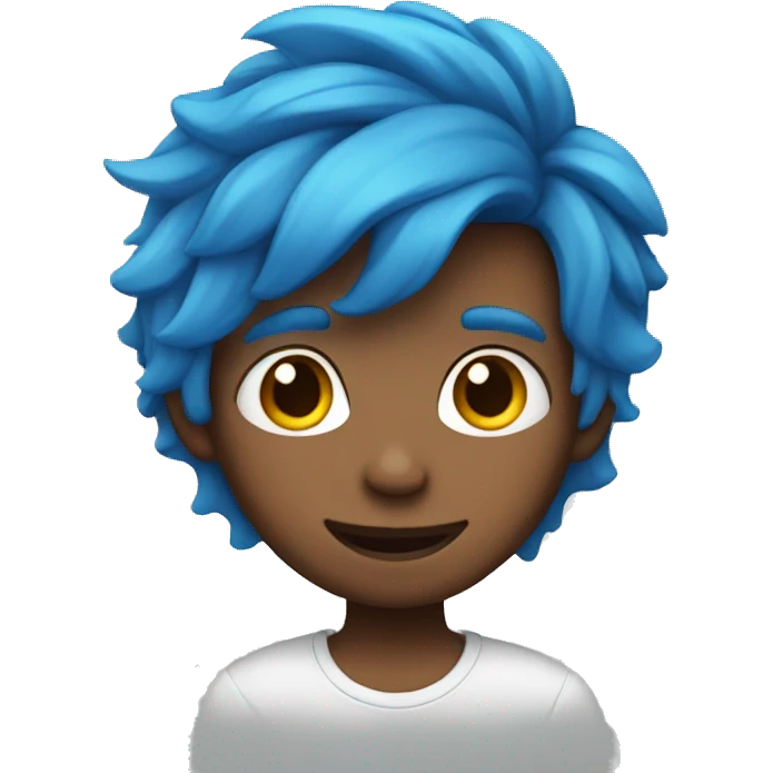 Boy with blue hair  emoji