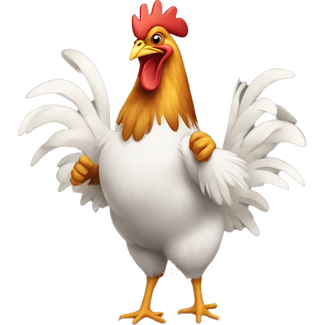 Chicken dancing  emoji