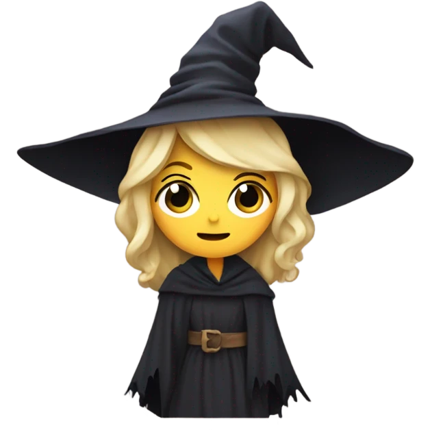 witch with blonde hair crazy emoji