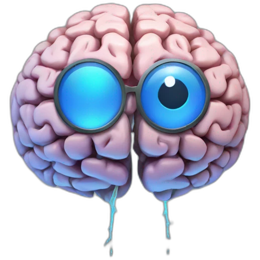 Brain with aperture emoji