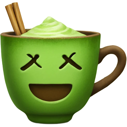 matcha in a handmade cup emoji
