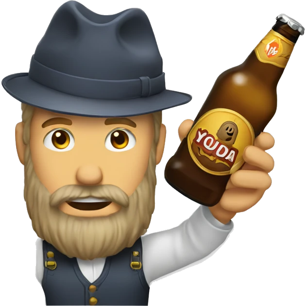 Youda bois une bière  emoji