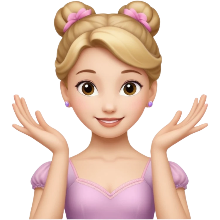 ballet bun princes straight pose emoji